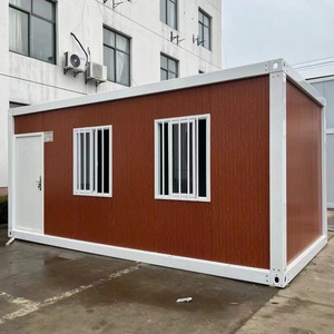 平装式预制集装箱房 低运费海上运输 便携式工地办公室宿舍 岗亭 夹层板式居住舱 - Product Image 3