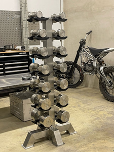 Thương Mại Hiện Đại Thép Không Gỉ Tấm Quả Tạ Giá Khung Dọc Hàng Thiết Kế Cho Không Gian Nhỏ Góc Sử Dụng Phụ Nữ Ánh Sáng - Product Image 3