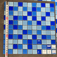 Mosaicos de Vidrio Cuadrados Modernos de 25x25x4mm, Diseño de Parqué Transparente Iridiscente para Paredes de Hotel