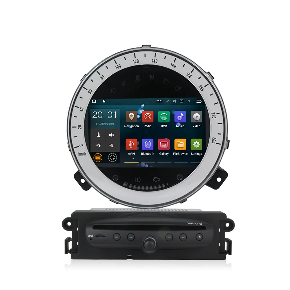 Mekede-dört çekirdekli Android 10 araç dvd oynatıcı oynatıcı için BMW mini cooper ile 2GB + 16GB araba autoradio wifi Video gps navigasyon