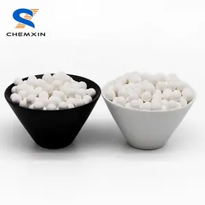 CHEMXIN Aluminium Oksida Adsorben 2-3Mm 4-6Mm Putih Alumina Aktif Manik-manik Pengering untuk Defluoridation Filter Air