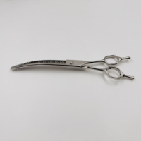 7.25 pouces JP 440C Piano dents pointues courbes Chunker chien toilettage ciseaux haute qualité professionnel toiletteur incurvé cisailles outils