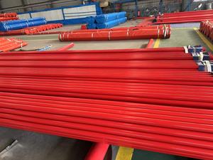 Tuyau d'incendie FM/UL approuvé ASTM A795, extrémité rainurée, <span class=keywords><strong>peinture</strong></span> <span class=keywords><strong>rouge</strong></span> RAL3000, tube rond de 5,8 m/6 m pour système de lutte contre l'incendie - Product Image 5