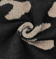 Sweater rajut pola sapi, Sweater Jacquard bahu jatuh leher bulat musim gugur musim dingin