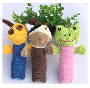 Yeşil kurbağa peluş köpek dayanıklı köpek çiğnemek oyuncak Bite dayanıklı mısır yün Pet oyuncaklar gıcırtılı köpek oyuncaklar - Product Image 1