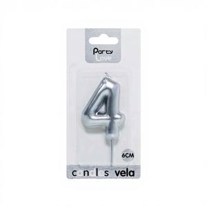 เทียนวันเกิดสีเงินแบบแท่ง ขนาด 6 ซม. ไม่มีควัน สำหรับงานปาร์ตี้ บาร์ อีสเตอร์ ปีใหม่ บรรจุกล่อง - Product Image 1