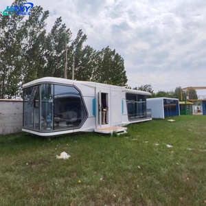 บ้านสำเร็จรูปขนาดเล็ก 2 ห้องนอน แบบแคปซูล บ้านโมดูลาร์คอนเทนเนอร์สำหรับสวนหลังบ้าน ขายส่ง - Product Image 1