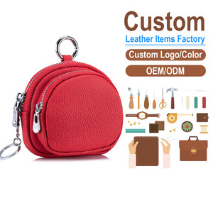 Genuine Leather Creative Cute <b>Coin</b> <b>Purse</b> for Women Large Capacity Dual Zipper Earphone Organizer Trendy Fashion Multi-Functional - Product Image 1