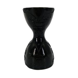 Venta al por mayor de resina negra en forma de reloj de arena para el hogar portavelas decorativo estilo artesanal - Product Image 1