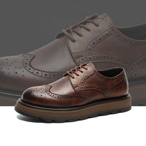 Chaussures habillées classiques pour hommes en cuir PU à lacets, idéales pour les affaires, les fêtes et les mariages - Product Image 4