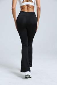 Nuevo Conjunto Deportivo Modal de Cintura Alta para Mujer, Pantalones de Yoga con Corte en V, Leggings de Yoga con Cinturón Cruzado para Entrenamiento - Product Image 3