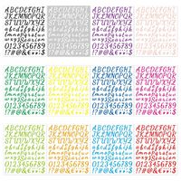 Autocollant 1 pouce PVC DIY Lettres Chiffres UV Imprimé Alphabet Cursif Autocollant pour Boîte aux Lettres Signe Fenêtre Adresse Artisanat Bougies