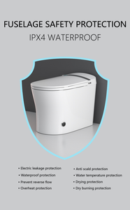 Nouvelle conception de toilette intelligente avec chasse automatique, siège allongé, siège chauffant, télécommande, salle de bain, cuvette de toilette intelligente - Product Image 5