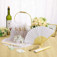 Éventail Pliant Personnalisé en Bois et Papier, Cadeau de Mariage sur Mesure avec Peinture Style Amour ou Motif