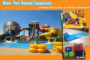 Vente en gros de radeau de toboggan flottant vert en PVC à usage commercial pour parc d'aventure - Product Image 6