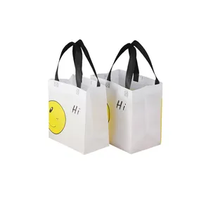 गर्म बिक्री नवीनतम पुनर्नवीनीकरण foldable निविड़ अंधकार उज्ज्वल धारी, उपहार ढोना गैर बुना शॉपिंग बैग/