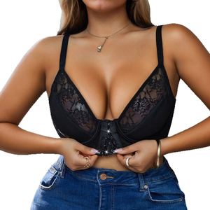 Precio de Fábrica al por Mayor, Lencería Más Vendida, <span class=keywords><strong>Sujetador</strong></span> con Aros y <span class=keywords><strong>Encaje</strong></span>, Push-Up, <span class=keywords><strong>Talla</strong></span> <span class=keywords><strong>Grande</strong></span> - Product Image 5