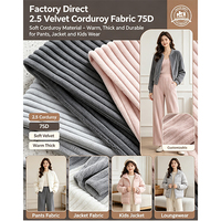 Tissu en velours côtelé 2.5 en gros, 75D, à rayures grossières, en polyester, tissé, imperméable, jacquard, 280 GSM, pour canapé, sacs pour filles et usage domestique