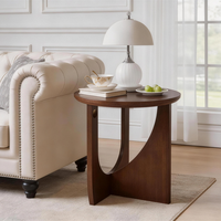 Table d'appoint 100% bois massif, table d'appoint en bois naturel, table basse rustique, table d'appoint simple pour salon, chambre à coucher