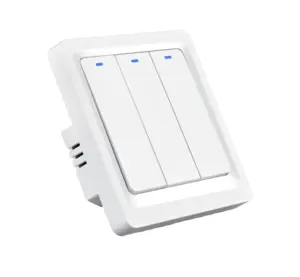 XZJ 86 Eu/UK Standard Tuya 3Gang Wall Light Switch Wireless Wireless Button Panel Control Aleax Zigbee Switch