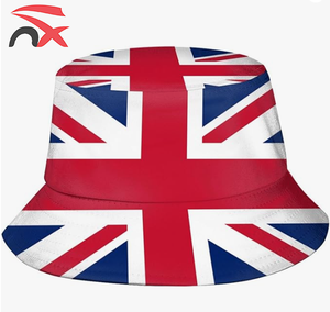 Casquettes de pêcheur en polyester pour les fans de football, prix de gros, personnalisez votre design, Royaume-Uni, pour encourager - Product Image 1