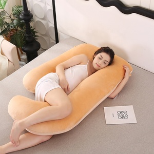 Almohada de embarazo de maternidad de terciopelo de cristal esponjoso en forma de U Soporte corporal cómodo <span class=keywords><strong>para</strong></span> mujeres <span class=keywords><strong>embarazadas</strong></span> <span class=keywords><strong>para</strong></span> sala de estar - Product Image 3