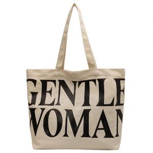 Large Capacity Letter All Seasons <b>Canvas</b> Tote Strap Bag Spring Summer Fashion Design Printed Printing Pattern Single Shoulder - Product Image 1