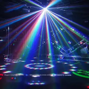 Luzes mágicas rotativas coloridas, luzes KTV, luzes de discoteca, luzes de atmosfera de bar, luzes de palco controladas por voz a laser