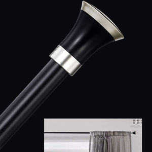 Accessoires de <span class=keywords><strong>tringle</strong></span> à <span class=keywords><strong>rideau</strong></span> Poteau à <span class=keywords><strong>rideau</strong></span> décoratif 28mm Noir <span class=keywords><strong>Double</strong></span> <span class=keywords><strong>tringle</strong></span> à <span class=keywords><strong>rideau</strong></span> pour salon - Product Image 5
