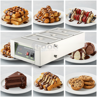 Nouvelle machine à faire fondre le chocolat électrique numérique en acier inoxydable pour usage commercial avec 3 réservoirs Bain Marie, fonctionnement facile, certifiée CE
