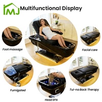 Table de massage électrique de luxe en cuir PU pour salon de beauté, lit de pédicure et de spa capillaire