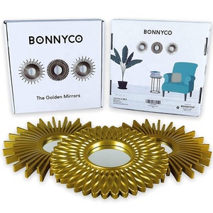 Oro Specchi <span class=keywords><strong>per</strong></span> Specchi A Parete <span class=keywords><strong>per</strong></span> la Decorazione Della Stanza Da Parete Pacchetto di 3 & Home Decor Oro Rotondo Specchi A Parete decorazione Cerchio Specchi Moderna - Product Image 2