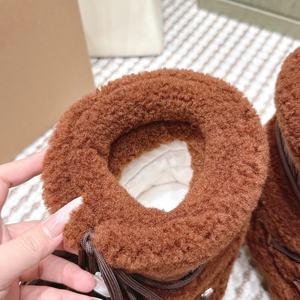 Bottes d'hiver chaudes épaisses pour femmes, bottes de neige thermiques de luxe de la marque Designer Moonlight, tige en laine spatiale tendance, automne-hiver - Product Image 2