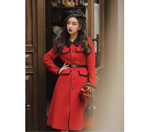 Vestido de noche rojo largo de alta calidad hecho de vestido de noche prensado y bolsillos de lujo de Vietnam - Product Image 1