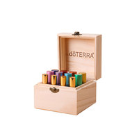 Boîte de rangement en pin personnalisée pour 16 compartiments d'huiles essentielles avec couvercle flexible, écologique, pour stockage en gros