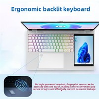 Tragbarer Laptop Büro-Geschäfts-Notebook Intel Core N100 Dual-Screen-Design Touchscreen Integrierte Grafik Leichtgewichtig Dünn