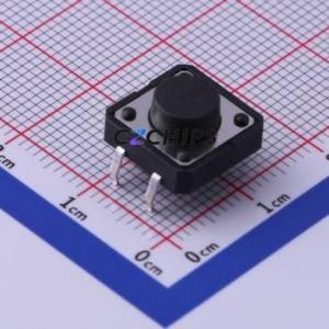 UK-B0224G60-DP25Y Tactile Switch Through hole-4P,12x12mm Switch Single Pole Single Throw Round Button 2.5N Through Hole - Product Image 1