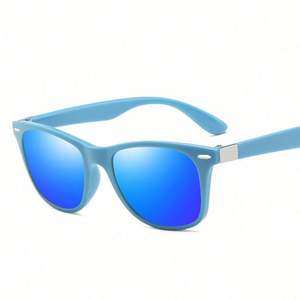 Vente en gros 2021, lunettes de soleil pour enfants tendance, logo personnalisé, couleur bonbon, lunettes de soleil carrées pour enfants, UV400 - Product Image 3