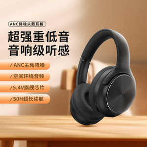 Audífonos Bluetooth Akz 1003 Over-Ear con Cancelación de Ruido ANC, Batería de Larga Duración, Diseño Plegable para Viajes - Product Image 1