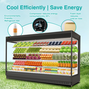 Vetrina Refrigerata Aperta per Verdura e Frutta, Congelatore Espositore per Supermercati, <span class=keywords><strong>Frigoriferi</strong></span> con Barriera d'Aria - Product Image 3