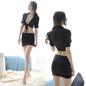 ชุดนอนเซ็กซี่แบบใหม่สำหรับผู้หญิงไซส์ใหญ่ สไตล์เลขาสาว/แม่บ้าน สำหรับสาวออฟฟิศ - Product Image 3