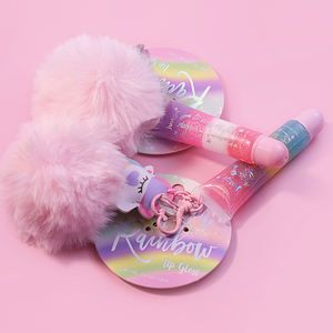 <span class=keywords><strong>Justgirl</strong></span> multi couleurs porte-clés brillant à lèvres enfants personnalisable oem votre emballage et logo naturel filles brillant à lèvres avec art des fruits - Product Image 1