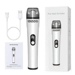 Professional <b>USB</b> Charging 3 Speeds Electric Rechargeable Pet Nail Trimmer with <b>LED</b> <b>Light</b> Dog Cat Nail Grinder - Product Image 1