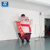 Modèle de cochon gonflable géant pour la décoration de fêtes et festivals en plein air