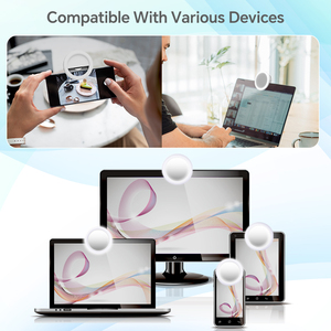 Portable Rechargeable LED Lighting Magnet Mini Pocket Makeup Mirror <strong>with</strong> <strong>Clip</strong> For Phone Beauty Photography Fill <strong>Light</strong> - Product Image 4