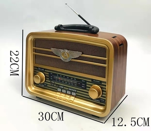 Radio Retro Portátil AM/<span class=keywords><strong>FM</strong></span>/SW de <span class=keywords><strong>3</strong></span> Bandas con Altavoz Inalámbrico, Reproductor de Tarjetas USB TF/SD, Linterna, Material Plástico - Product Image 5