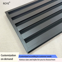 Grille de ventilation murale extérieure en alliage d'aluminium à tubes carrés, personnalisée, moderne, respirante et décorative