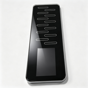 Bouton tactile personnalisé OEM en verre noir carré avec motif ondulé, imprimé à l'écran, adhésif PC/PET - Product Image 6