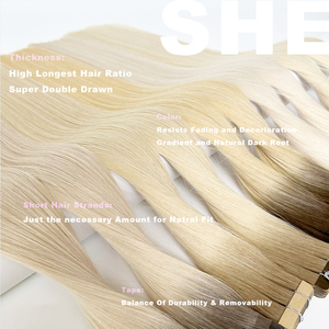 Extensions <span class=keywords><strong>de</strong></span> <span class=keywords><strong>cheveux</strong></span> Tapeins Solid Ombre Dark Root Balayage Ice Blonde Cuticule Vierge <span class=keywords><strong>Cheveux</strong></span> Humains Super Double Dessiné Livraison Rapide - Product Image 2