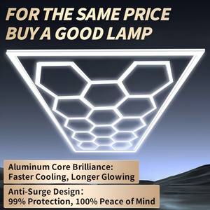 Petek Şeklinde Altıgen LED Su Geçirmez Garaj & Atölye Ofis Otel Tavan Lambaları Asılı Detaylı Aydınlatma - Product Image 3